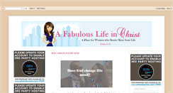 Desktop Screenshot of afabulouslifeinchrist.com